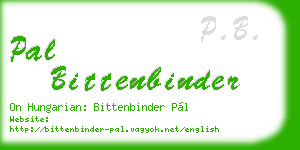 pal bittenbinder business card